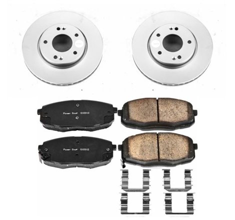 Power Stop 10-13 Kia Forte Front Z17 Evolution Geomet Coated Brake Kit