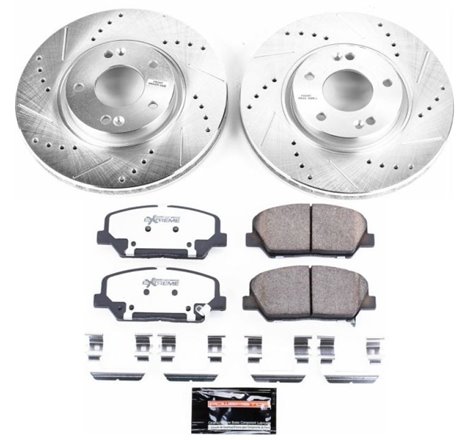 Power Stop 13-15 Hyundai Veloster Front Z26 Street Warrior Brake Kit