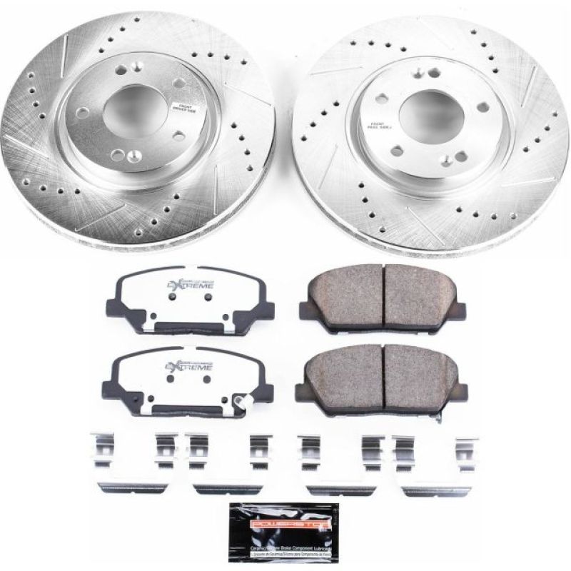 Power Stop 13-15 Hyundai Veloster Front Z26 Street Warrior Brake Kit