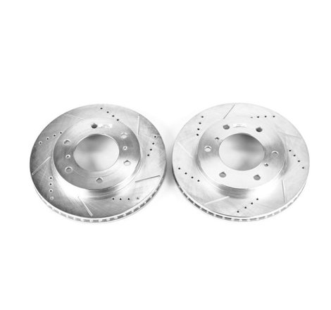 Power Stop 00-06 Mitsubishi Montero Front Evolution Drilled & Slotted Rotors - Pair