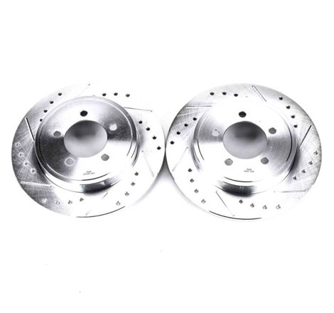 Power Stop 02-10 Ford Explorer Rear Evolution Drilled & Slotted Rotors - Pair