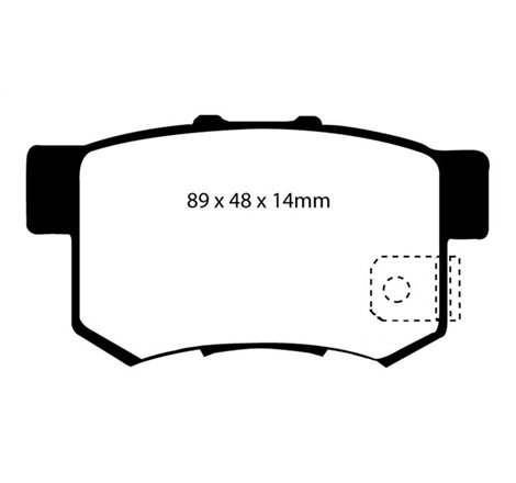 EBC 97 Acura CL 2.2 Redstuff Rear Brake Pads