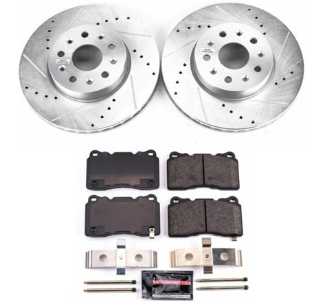 Power Stop 14-18 Cadillac CTS Front Z23 Evolution Sport Brake Kit