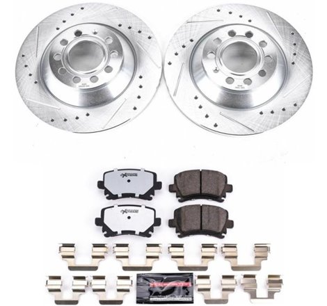 Power Stop 05-11 Audi A6 Rear Z26 Street Warrior Brake Kit