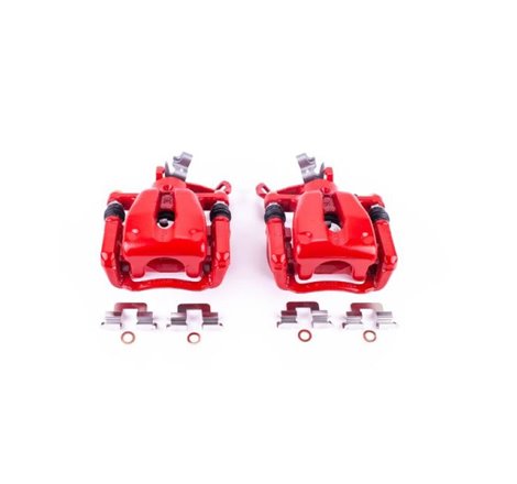 Power Stop 07-10 Mini Cooper Rear Red Calipers w/Brackets - Pair