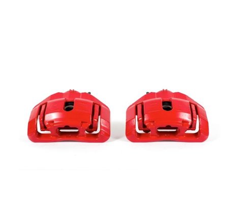 Power Stop 09-11 BMW 335d Front Red Calipers w/Brackets - Pair