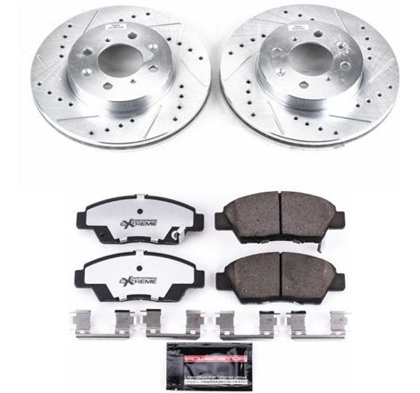 Power Stop 09-14 Honda Fit Front Z26 Street Warrior Brake Kit