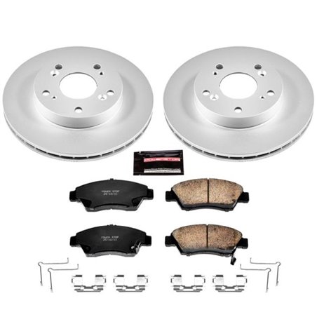 Power Stop 06-11 Honda Civic Front Z17 Evolution Geomet Coated Brake Kit