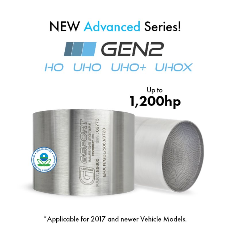 GESI G-Sport 6PK 400 CPSI EPA Compliant 4inx4.5in High Output GEN2 Catalytic Conv - Substrate Only