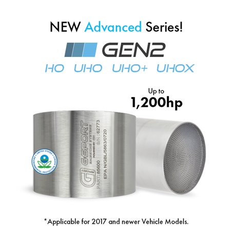 GESI G-Sport 6PK 400 CPSI EPA Compliant 4inx4.5in High Output GEN2 Catalytic Conv - Substrate Only