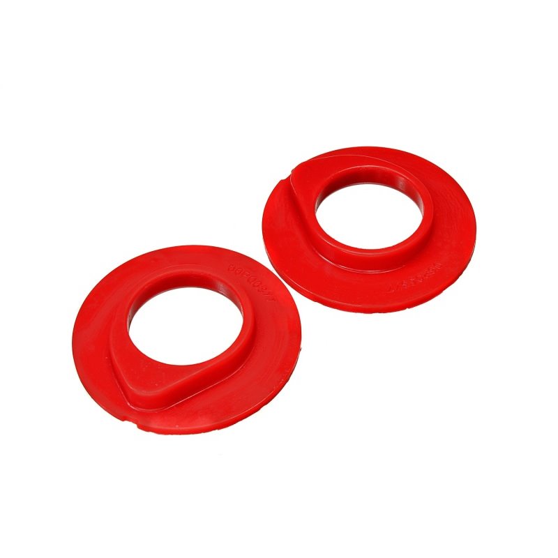 Energy Suspension 90-96 Ford F-150/Ford Bronco Front Coil Spring Isolator Set - Red