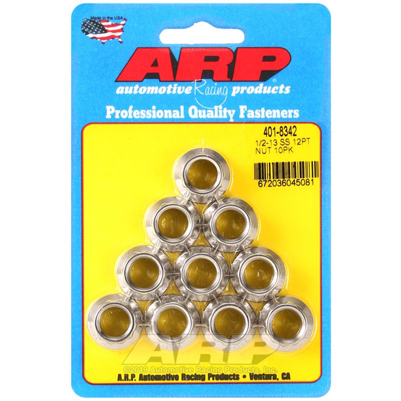 ARP 1/2-13 SS 12pt Nut Kit (Pack of 10)