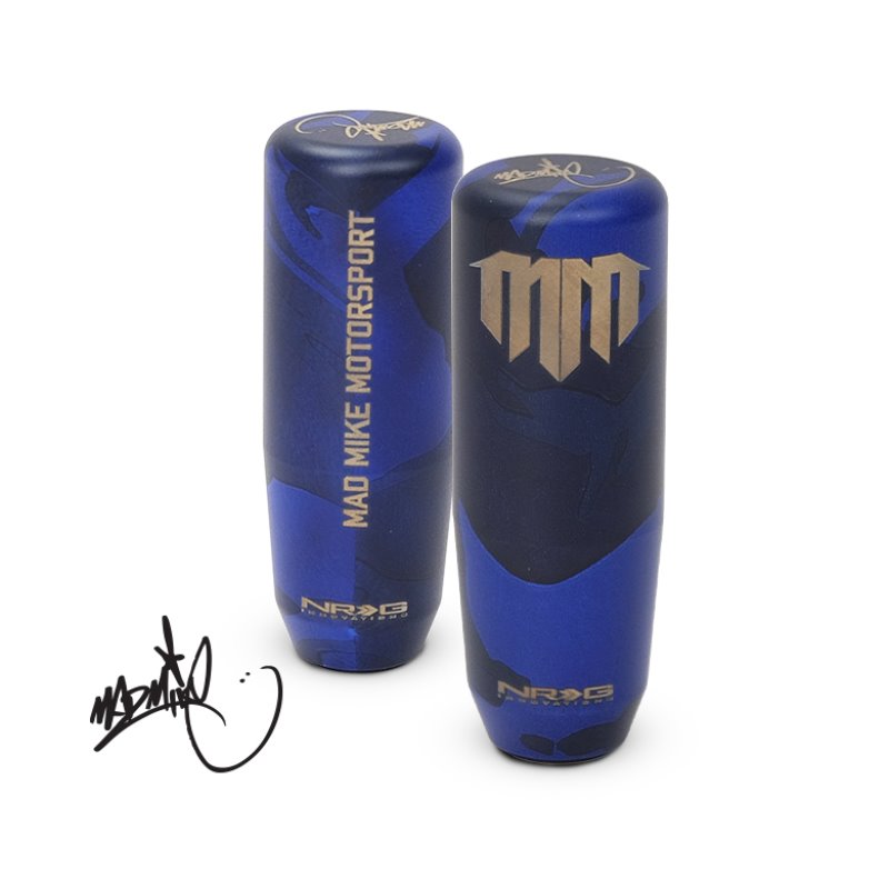 NRG Universal Shift Knob - Heavy Weight - Mad Mike Signature Short Shifter - Blue Camo