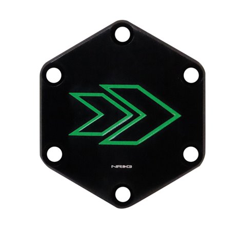 NRG Arrow Engraved Horn Delete Button- Green