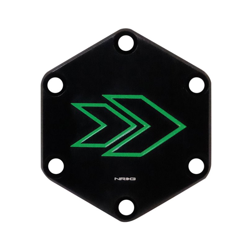 NRG Arrow Engraved Horn Delete Button- Green