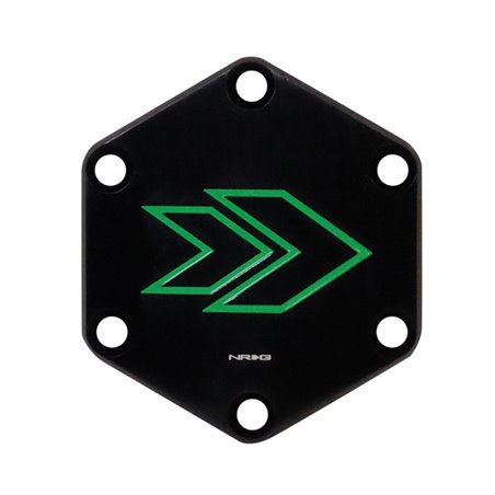 NRG Arrow Engraved Horn Delete Button- Green