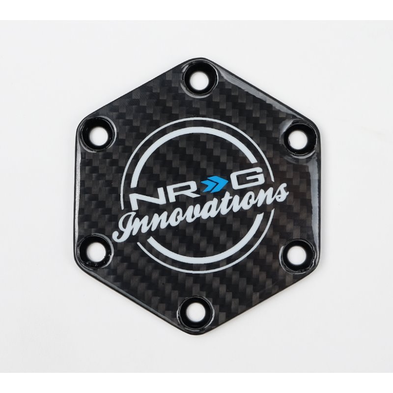 NRG Carbon Fiber Horn Delete Button Circular Logo Front/ Back