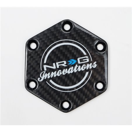 NRG Carbon Fiber Horn Delete Button Circular Logo Front/ Back