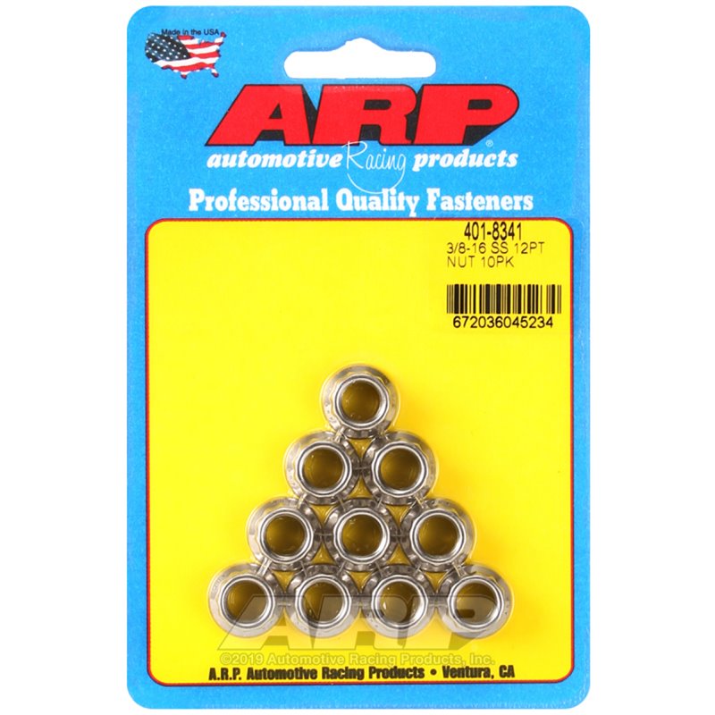 ARP 3/8-16 12PT SS - 10 PK