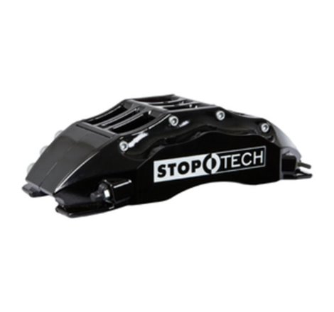 StopTech 08-09 Evo X Front BBK w/ Black ST-60 Calipers Slotted 355x32mm Rotors Pads and SS Lines