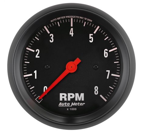 Autometer Z Series 85mm Electronic 8000 rpm Tachometer Gauge