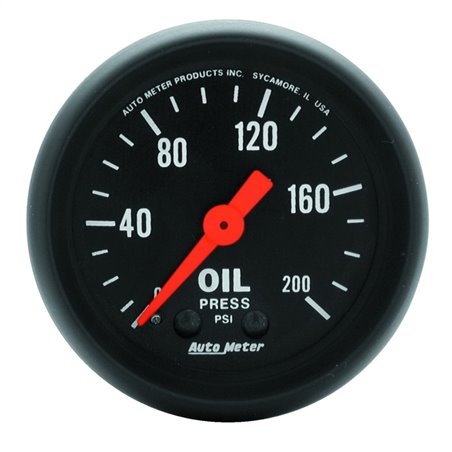 Autometer Z Series 52mm 0-200 PSI Mechanical Oil Pressure Gauge