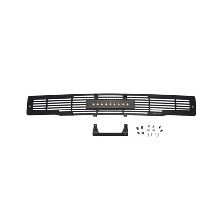 Putco 15-17 Ford F-150 - SS Black Bar Design w/10in Luminix Light Bar Bumper Grille Inserts