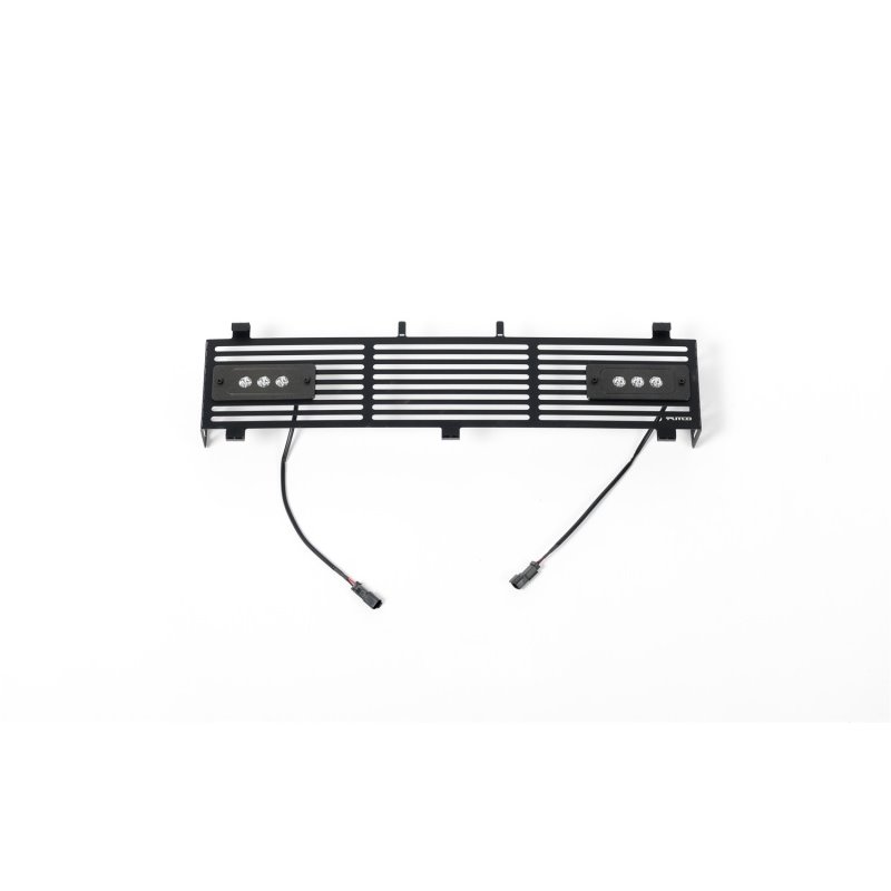 Putco 11-16 Ford SuperDuty - SS Black Bar Design w/ Qty 2 - 6in Light bars Bumper Grille Inserts