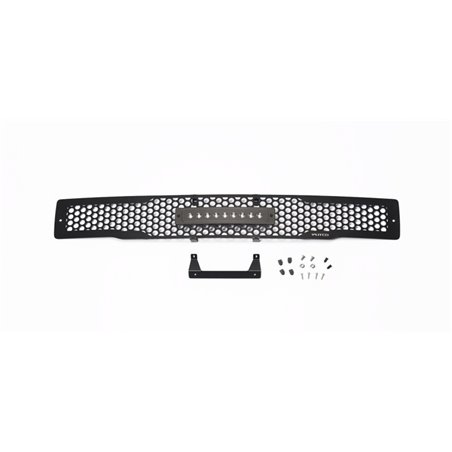 Putco 15-17 Ford F-150 - SS Black Punch Design w/ 10in Luminix Light bar Bumper Grille Inserts