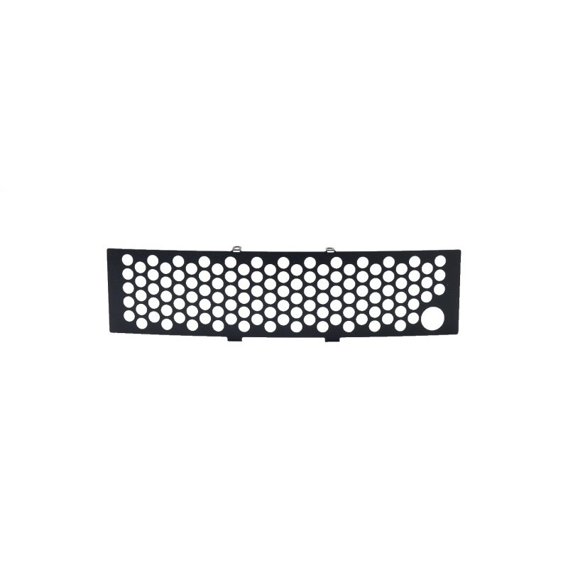 Putco 11-14 Ford F-150 - EcoBoost Bumper Grille Inserts - Black SS Punch w/ Heater Plug Opening