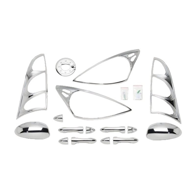 Putco 00-04 Ford Focus (4 Door) DH/MC/TL/HL/FTC Chrome Trim Accessory Kits