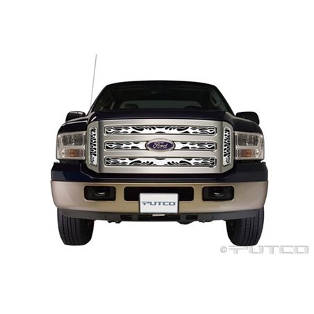 Putco 05-07 Ford SuperDuty - Including Side Vents Flaming Inferno Stainless Steel Grille