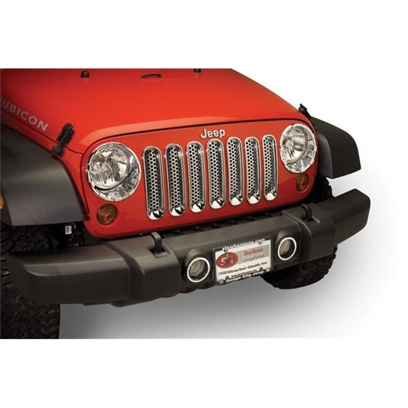 Putco 07-17 Jeep Wrangler - Fog Lamp Bezel - Will not Fit Sahara Edition Fog Lamp Overlays & Rings