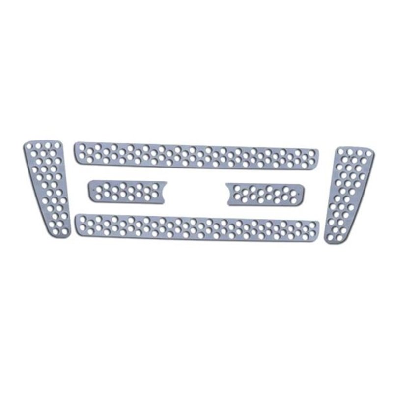 Putco 04-08 Ford F-150 (Bar Grille) w/ Logo CutOut (6-pcs / Does not Cover Bumper) Punch SS Grilles