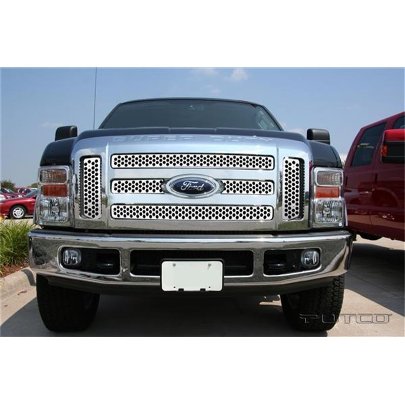 Putco 08-10 Ford SuperDuty (Will not Fit XL/FX4) Punch Stainless Steel Grilles