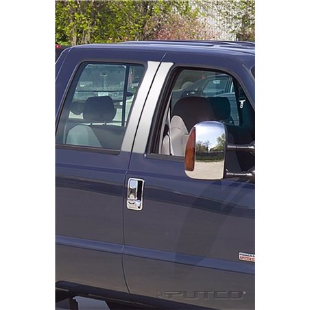 Putco 99-07 Ford SuperDuty (Crew Cab) - 4pcs Stainless Steel Pillar Posts Classic