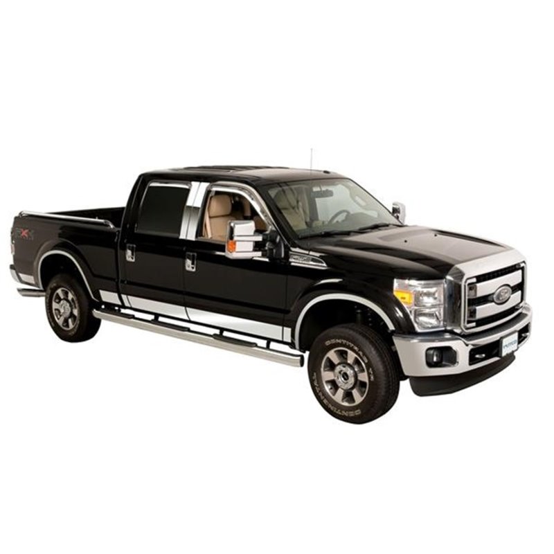 Putco 11-16 Ford SuperDuty - Crew Cab 6.5ft Short Box - 12pcs - 6.25in Wide SS Rocker Panels