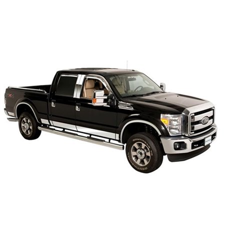 Putco 11-16 Ford SuperDuty - Crew Cab 6.5ft Short Box - 12pcs - 6.25in Wide SS Rocker Panels