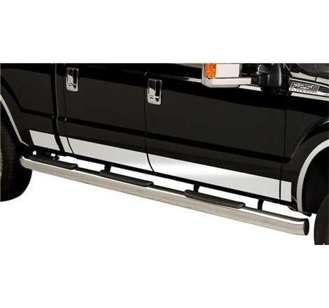 Putco 17-20 Ford SuperDuty SuperCrew - 8ft Bed Stainless Steel Rocker Panels