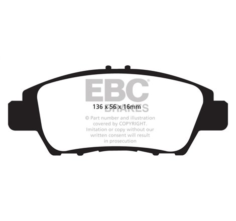 EBC 10-15 Honda CR-Z 1.5LL Hybrid Redstuff Front Brake Pads