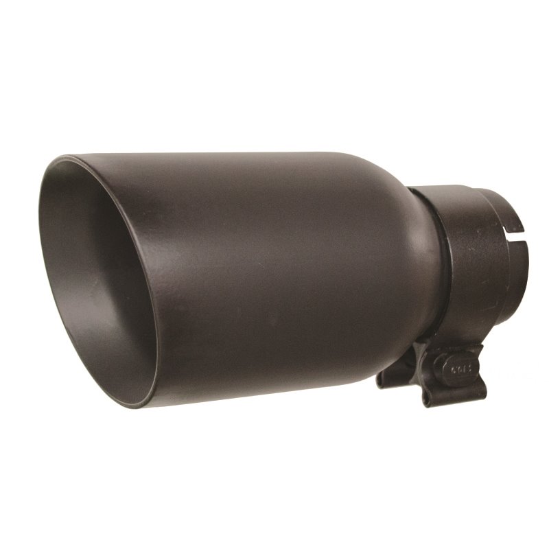 Go Rhino Exhaust Tip - Textured black - ID 2 1/2in x L 8in x OD 4in