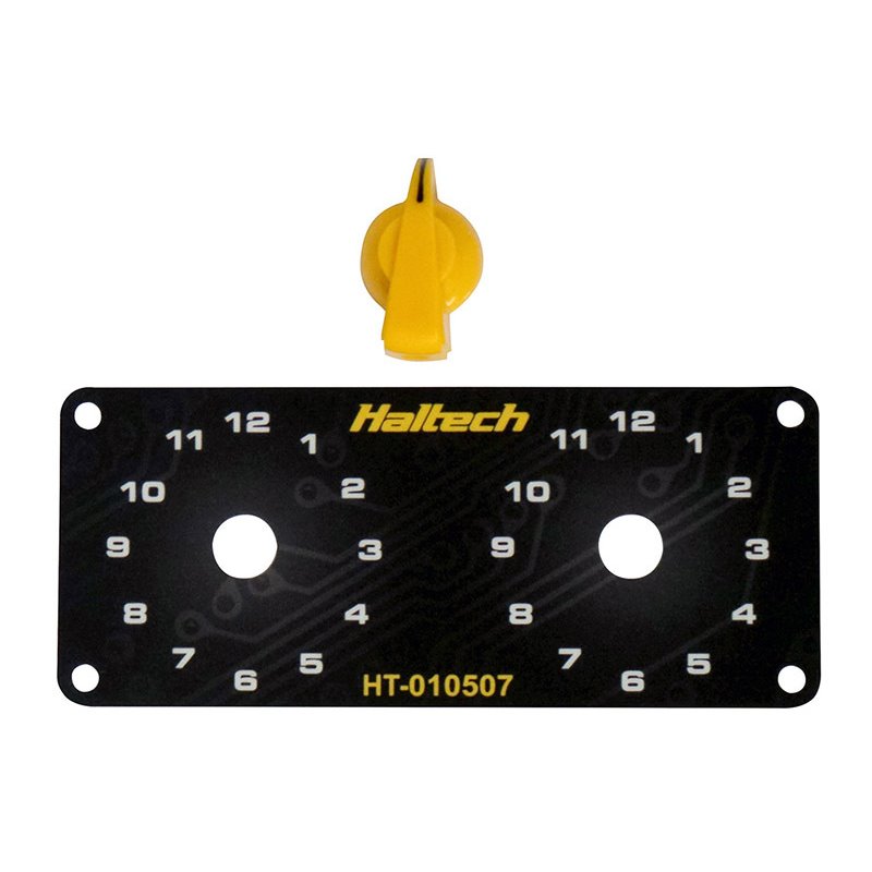 Haltech Dual Switch Panel w/Yellow Knob