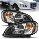 ANZO 2002-2014 Freightliner M2 LED Crystal Headlights Black Housing w/ Clear Lens (Pair)