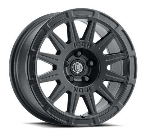 ICON Ricochet 15x7 5x100 15mm Offset 4.6in BS 56.1mm Bore Satin Black Wheel