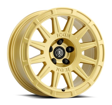 ICON Ricochet 15x7 5x100 15mm Offset 4.6in BS 56.1mm Bore Gloss Gold Wheel