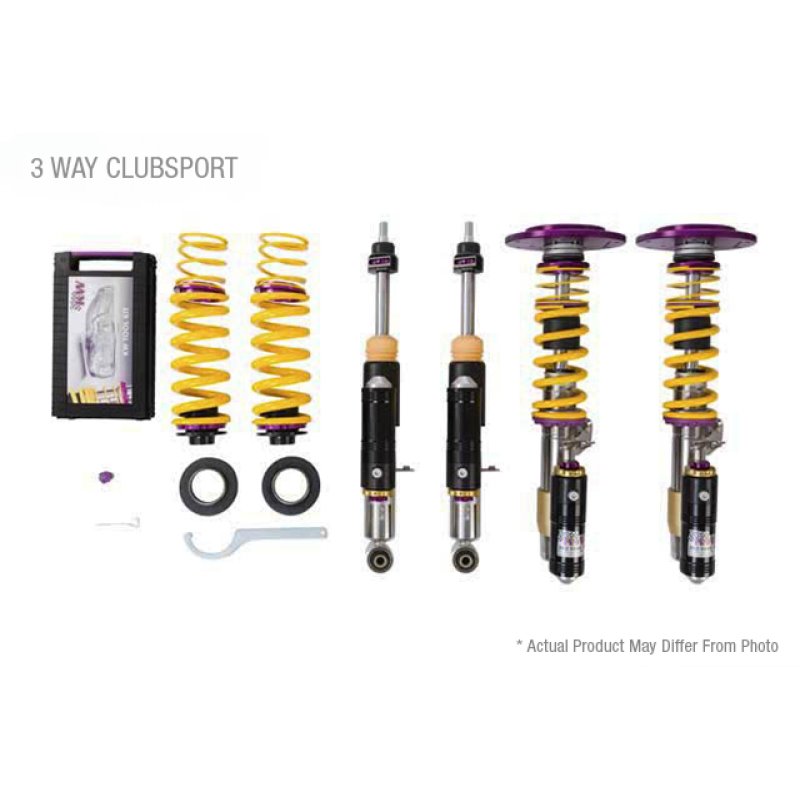 KW Porsche 911 GT3RS 991.2 Without OE NoseLift Clubsport Coilover Kit 3-Way