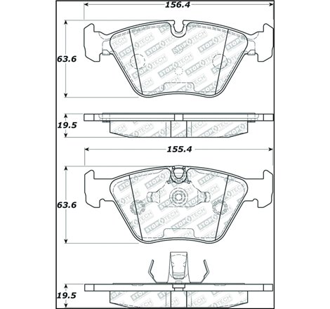 StopTech 06-08 BMW M3/Z4 Street Select Brake Pads w/Hardware - Front