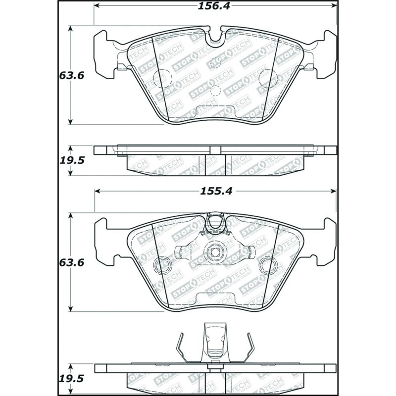 StopTech 06-08 BMW M3/Z4 Street Select Brake Pads w/Hardware - Front