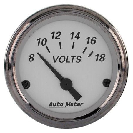 AutoMeter American Platinum 2-1/16in Electric 18V Voltmeter Gauge