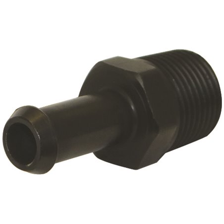 Moroso Air/Oil Separator Fuel Line Fitting - 3/8in to 3/8in Hose - Straight - Black - Single